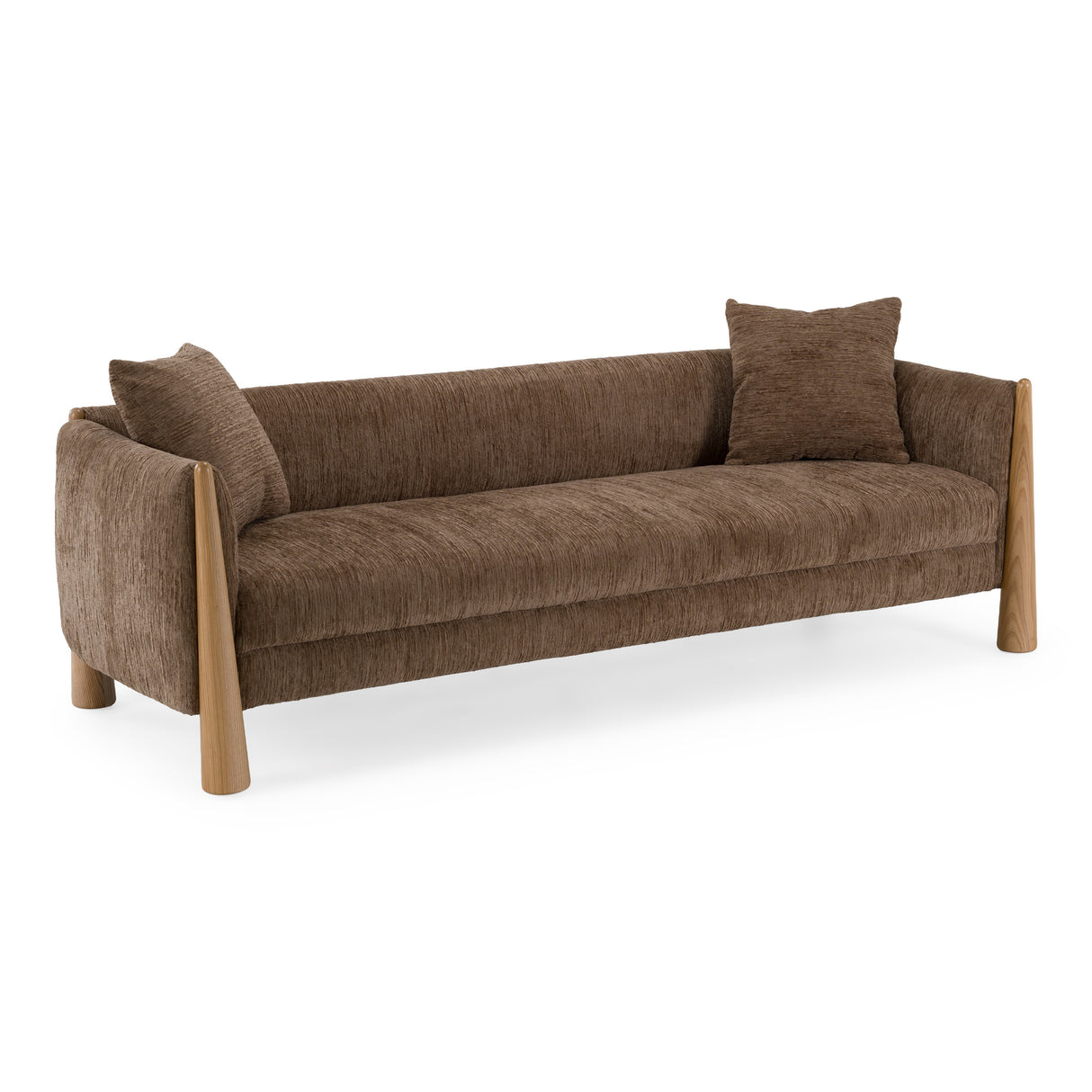 Voight - Contemporary Brown Fabric Sofa - View Image 1