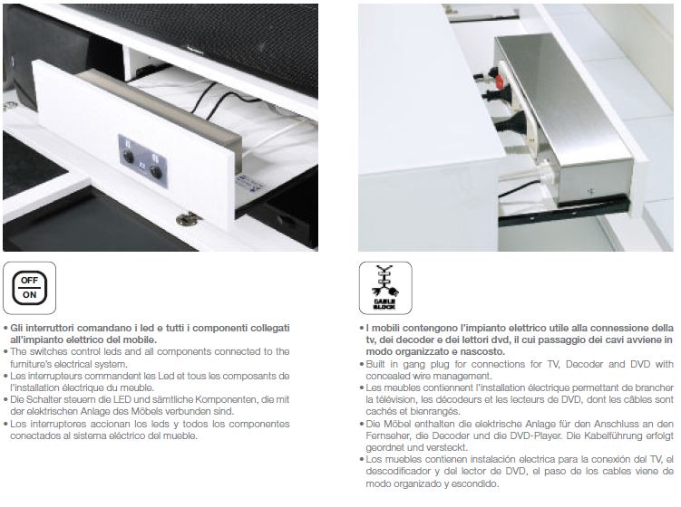 MO-USA2 Modena Grey TV Entertainment System Made In Italy - View Image 1