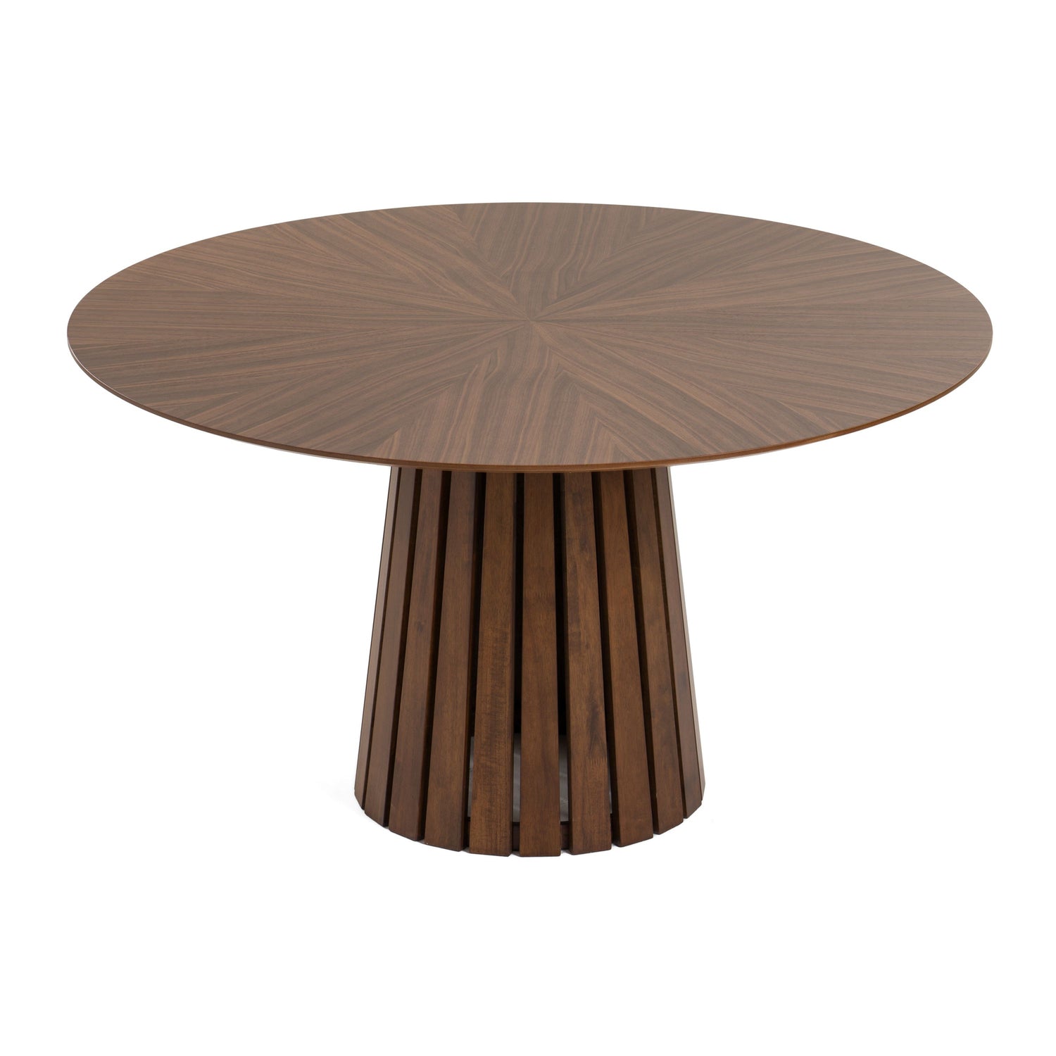 Modrest Weiss - Modern Walnut Round Dining Table + 6 Chair Set | VIG - Home Elegance USA