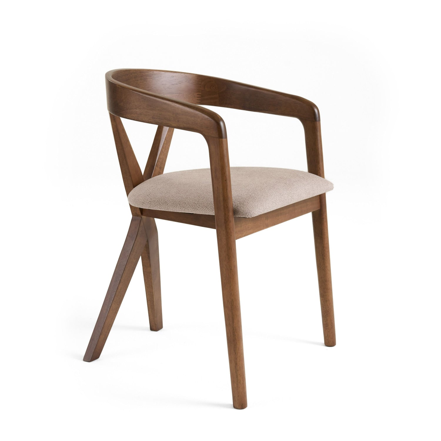 Modrest Weiss - Modern Walnut Round Dining Table + 6 Chair Set | VIG - Home Elegance USA