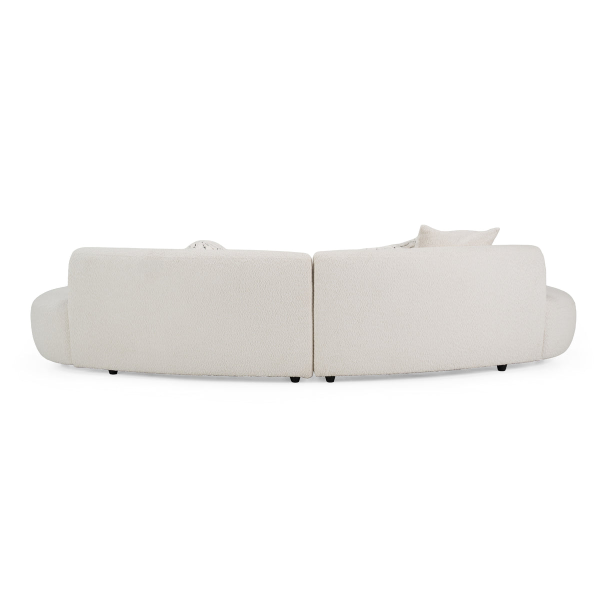 Weldon - Modern Off-White Fabric Curved Sectional Sofa - View Image 1