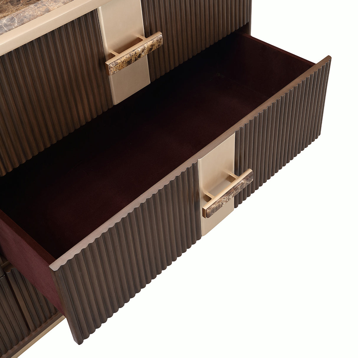 West Kensington Dresser in Espresso – Middle Drawer View - Aico