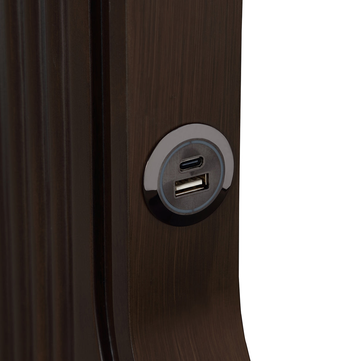 West Kensington Queen Bed in Medium Espresso - Upholstered Headboard | AICO by Michael Amini