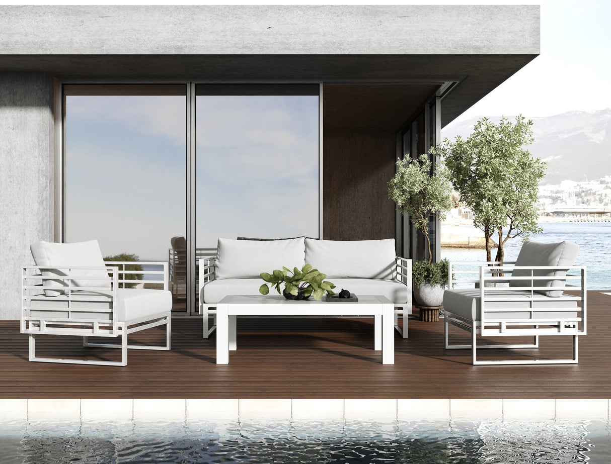 Wharf - Outdoor Light Grey and White Sofa Set - View Image 1