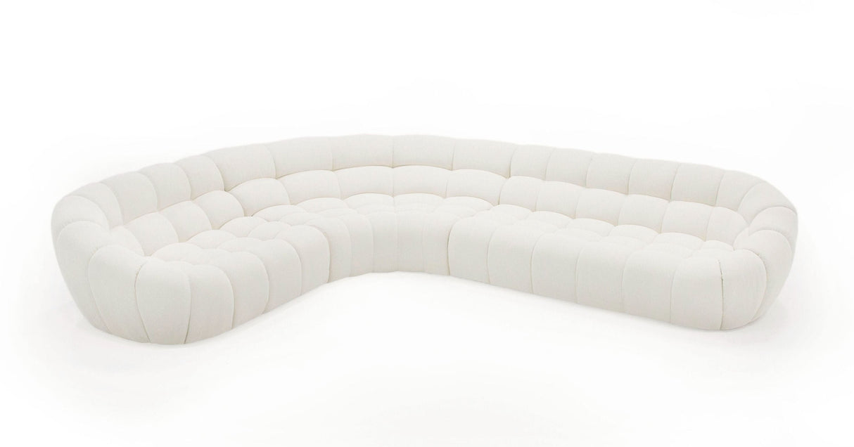 Divani Casa Yolonda - Off-White Fabric Sectional Sofa - sold by Home Elegance USA