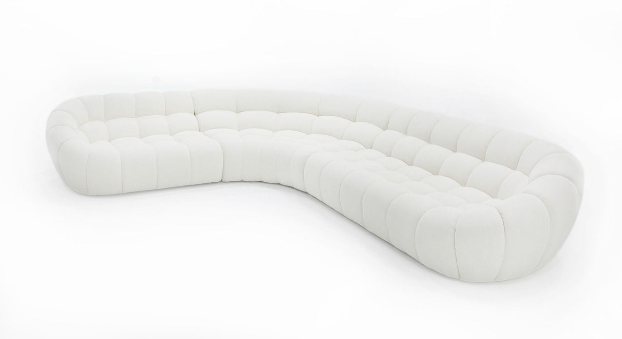 Divani Casa Yolonda - Off-White Fabric Sectional Sofa - sold by Home Elegance USA