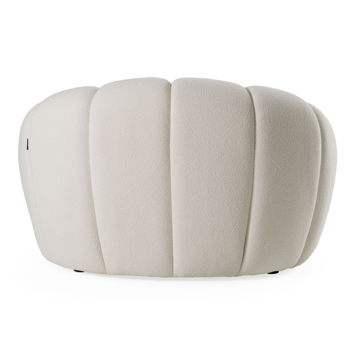 Divani Casa Yolonda - Modern Curved Off-White Fabric Chair