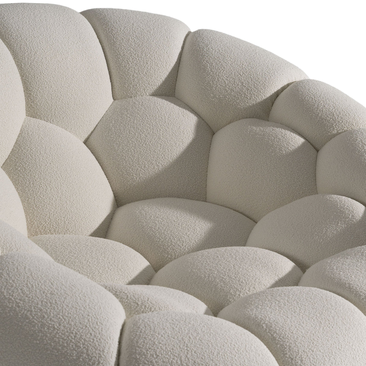 Divani Casa Yolonda - Modern Curved Off-White Fabric Chair