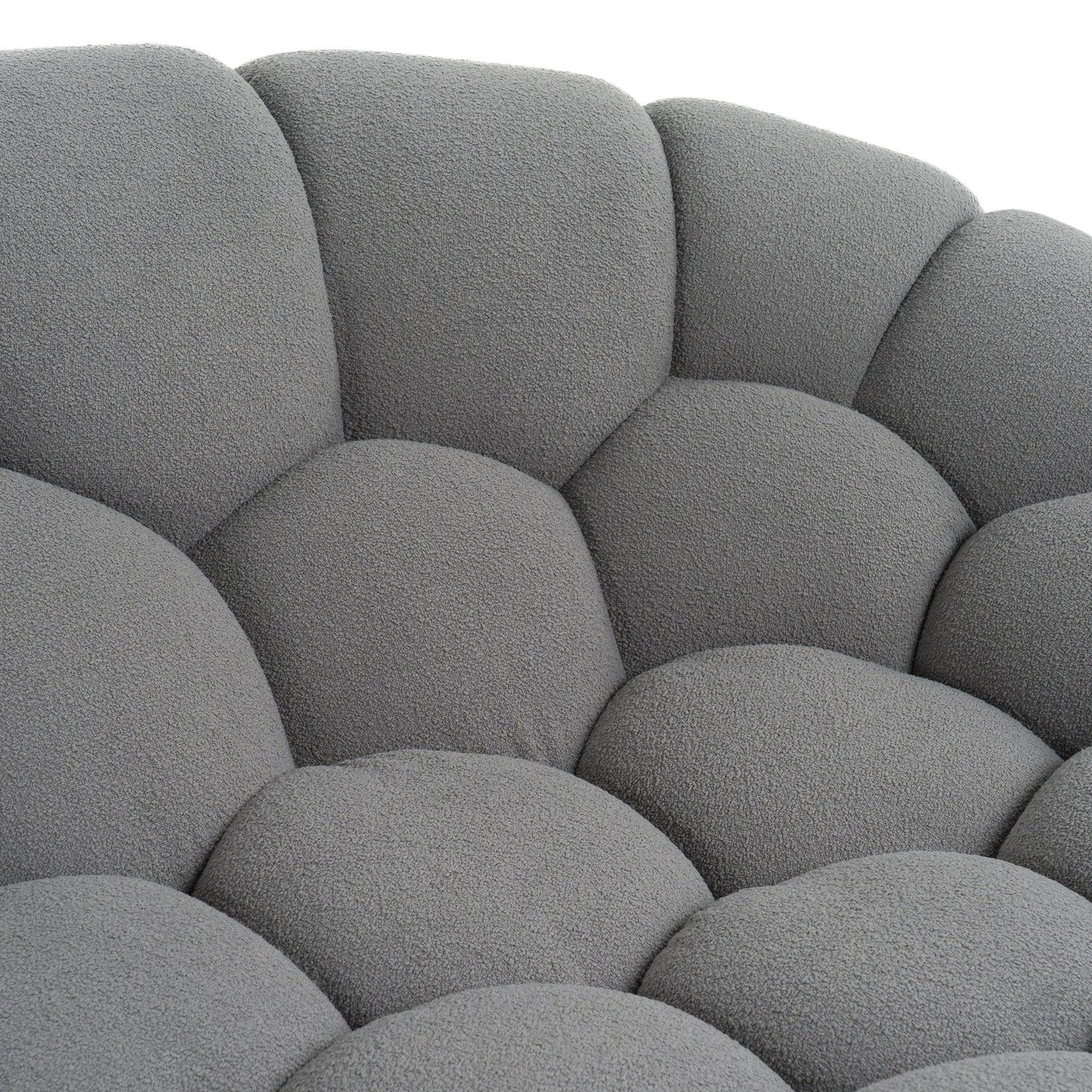 Divani Casa Yolonda - Modern Curved Light Grey Fabric Sofa Set - Home Elegance USA