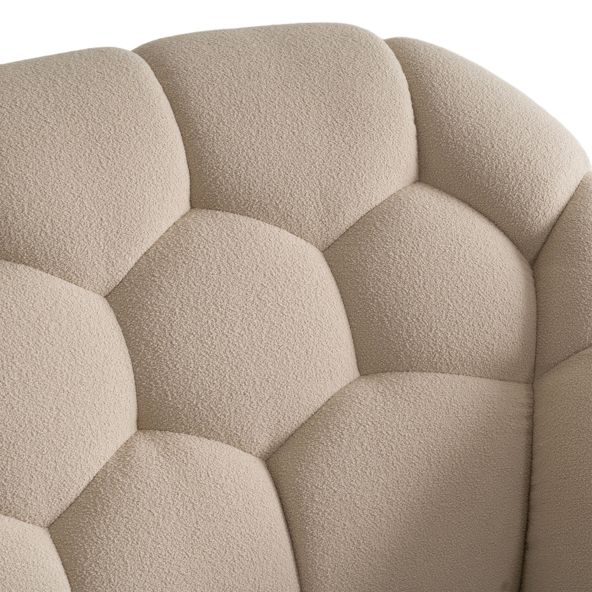 Queen Yolonda - Modern Beige Fabric Bed