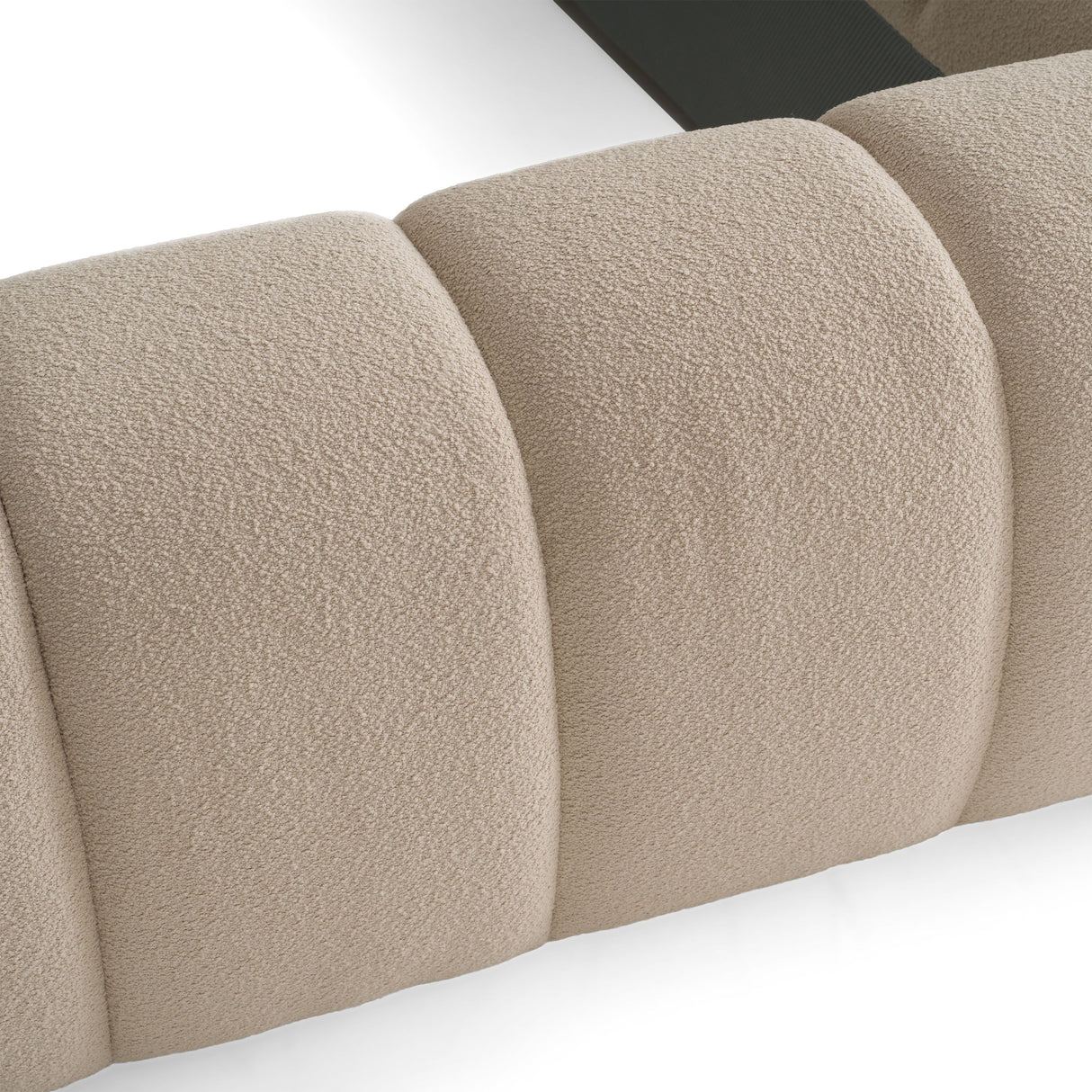 Queen Yolonda - Modern Beige Fabric Bed