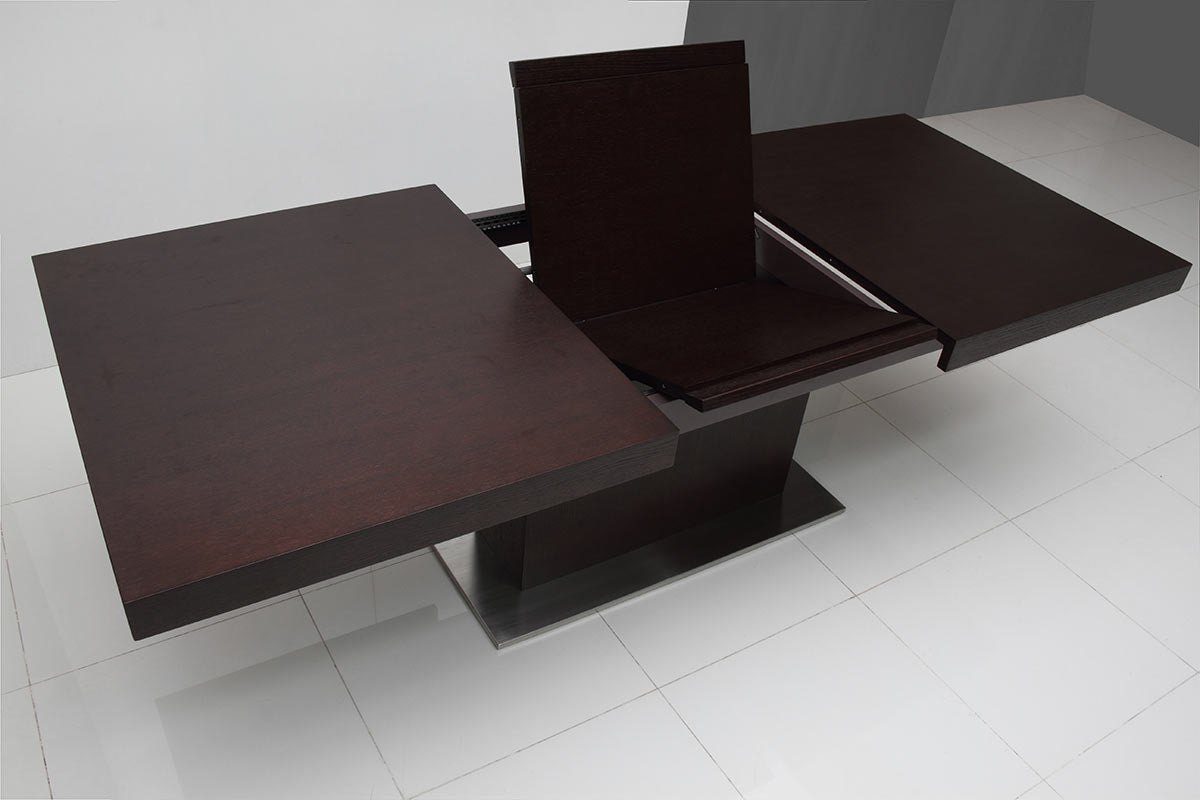 Zenith Modern Red Oak Extendable Dining Table - View Image 1