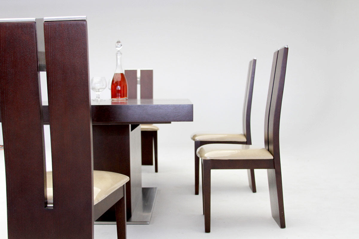 Zenith Modern Red Oak Extendable Dining Table - View Image 1