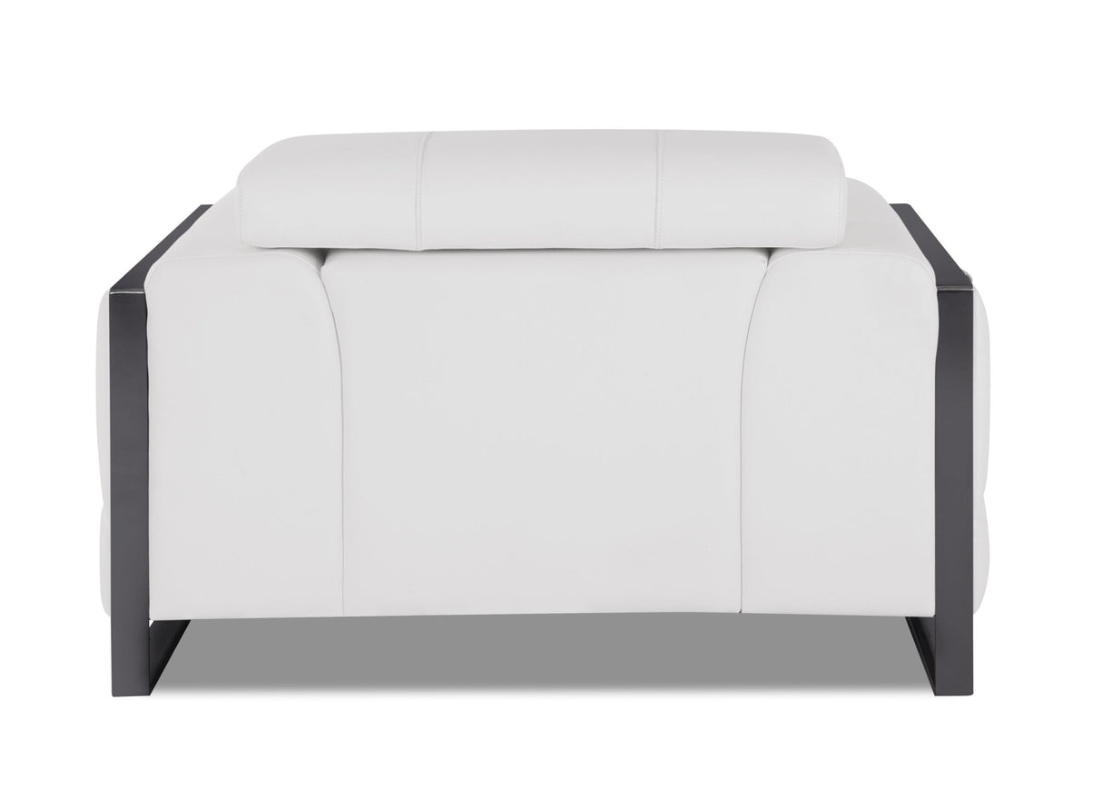 Global United Top Grain Italian Leather  Chair - Home Elegance USA