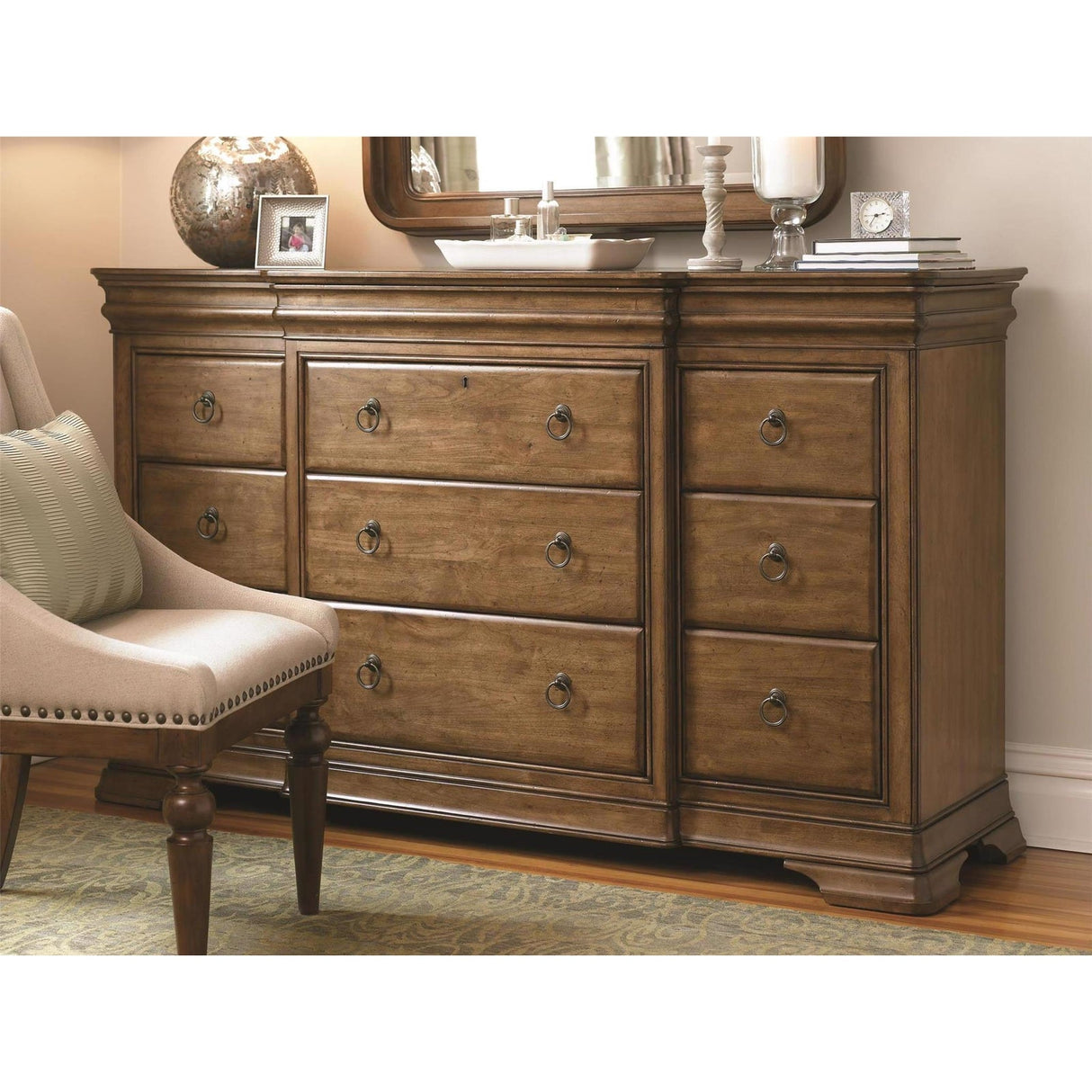 New Lou Drawer Dresser Cognac Finish with 12 Drawers | Universal