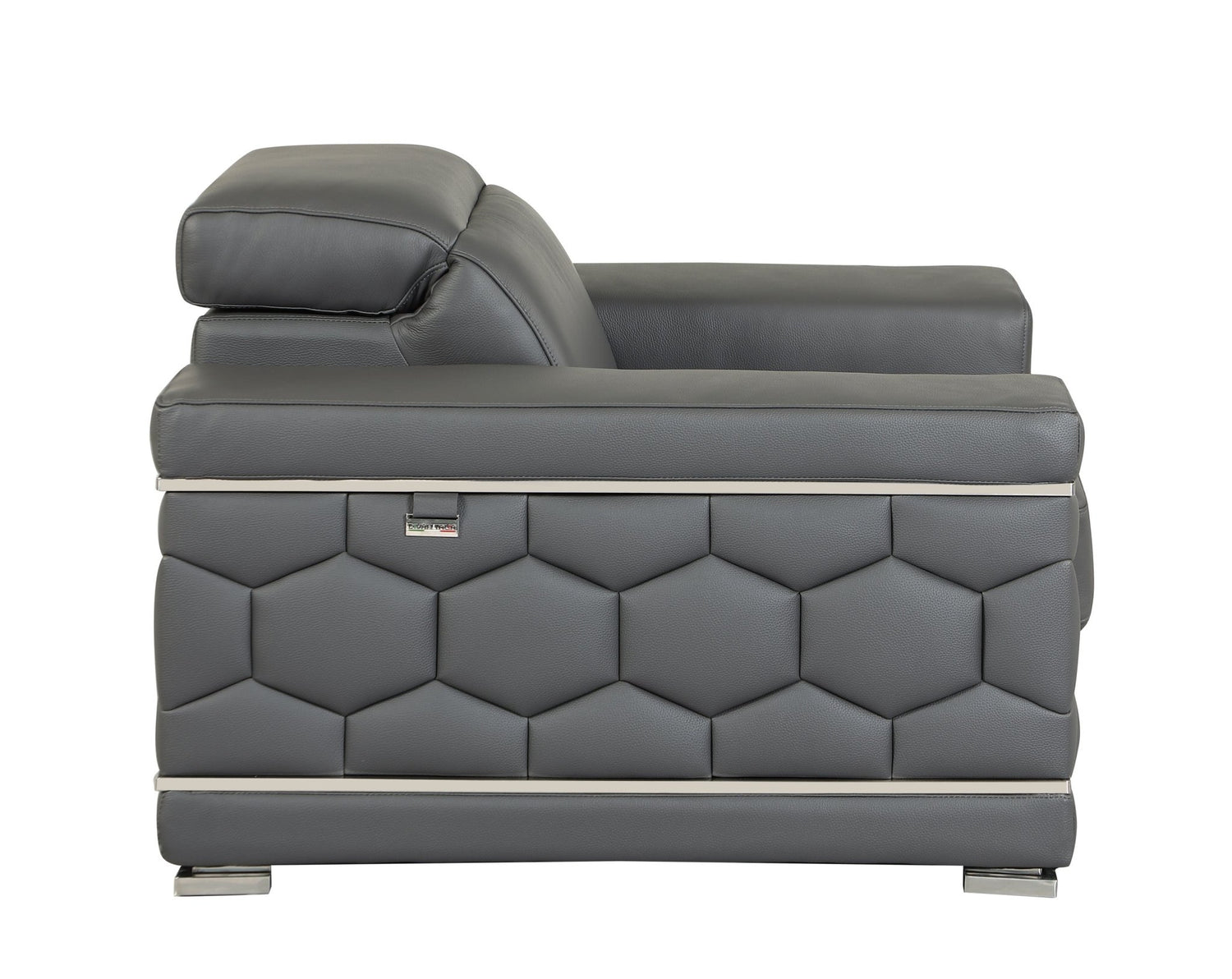 Top Grain Italian Leather Chair - Home Elegance USA