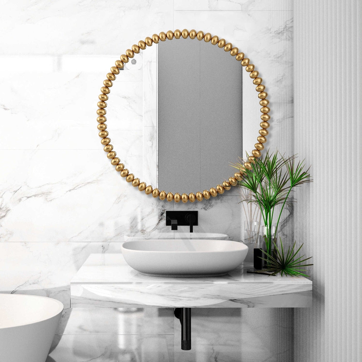 Byzantine Round Gold Mirror | Uttermost | Home Elegance USA