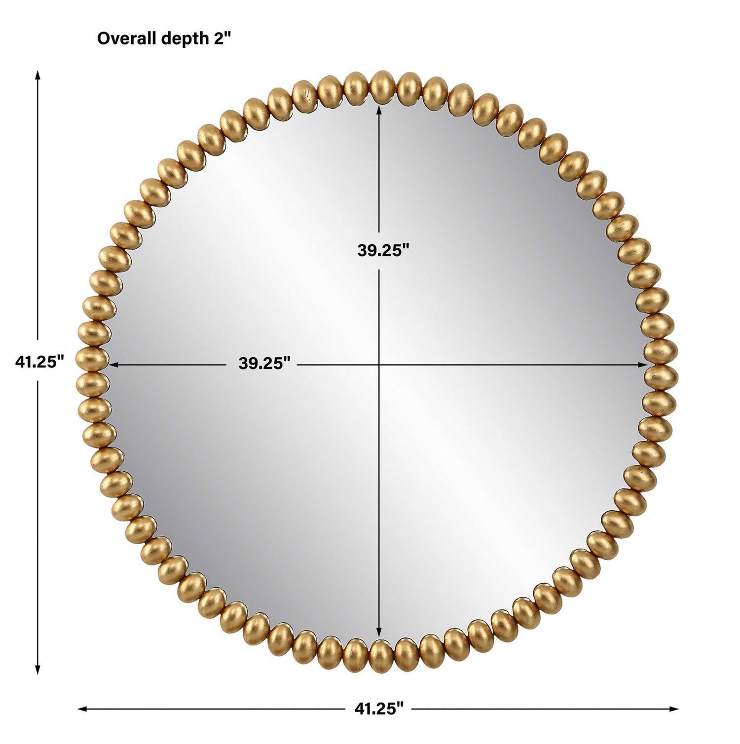 Byzantine Round Gold Mirror | Uttermost | Home Elegance USA