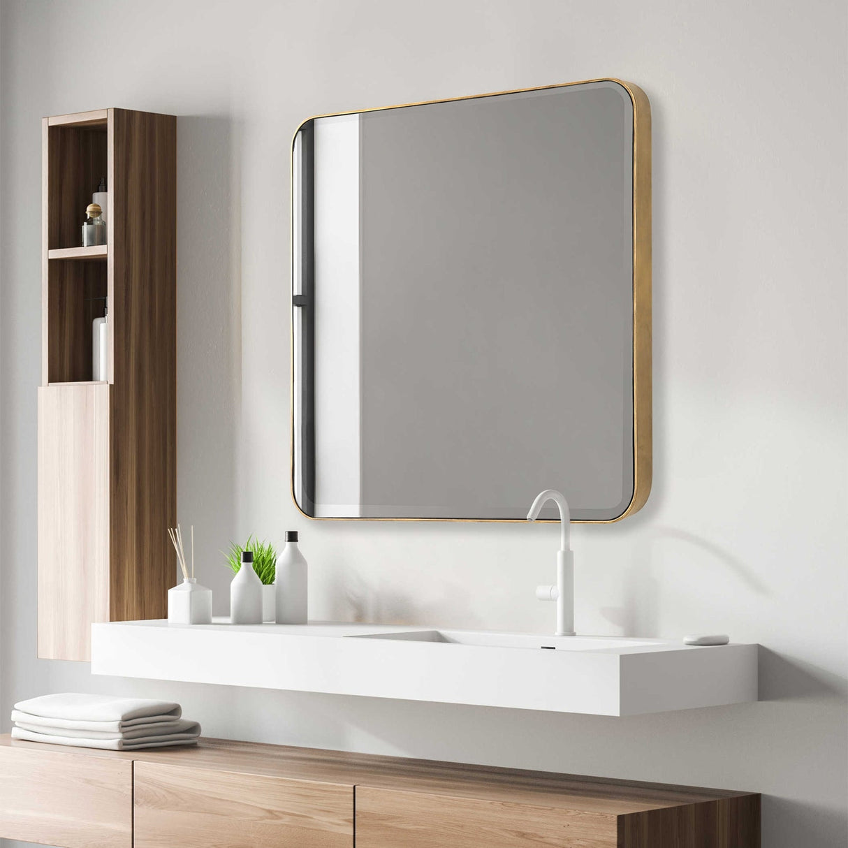 Uttermost Hampshire Square Gold Mirror - Home Elegance USA