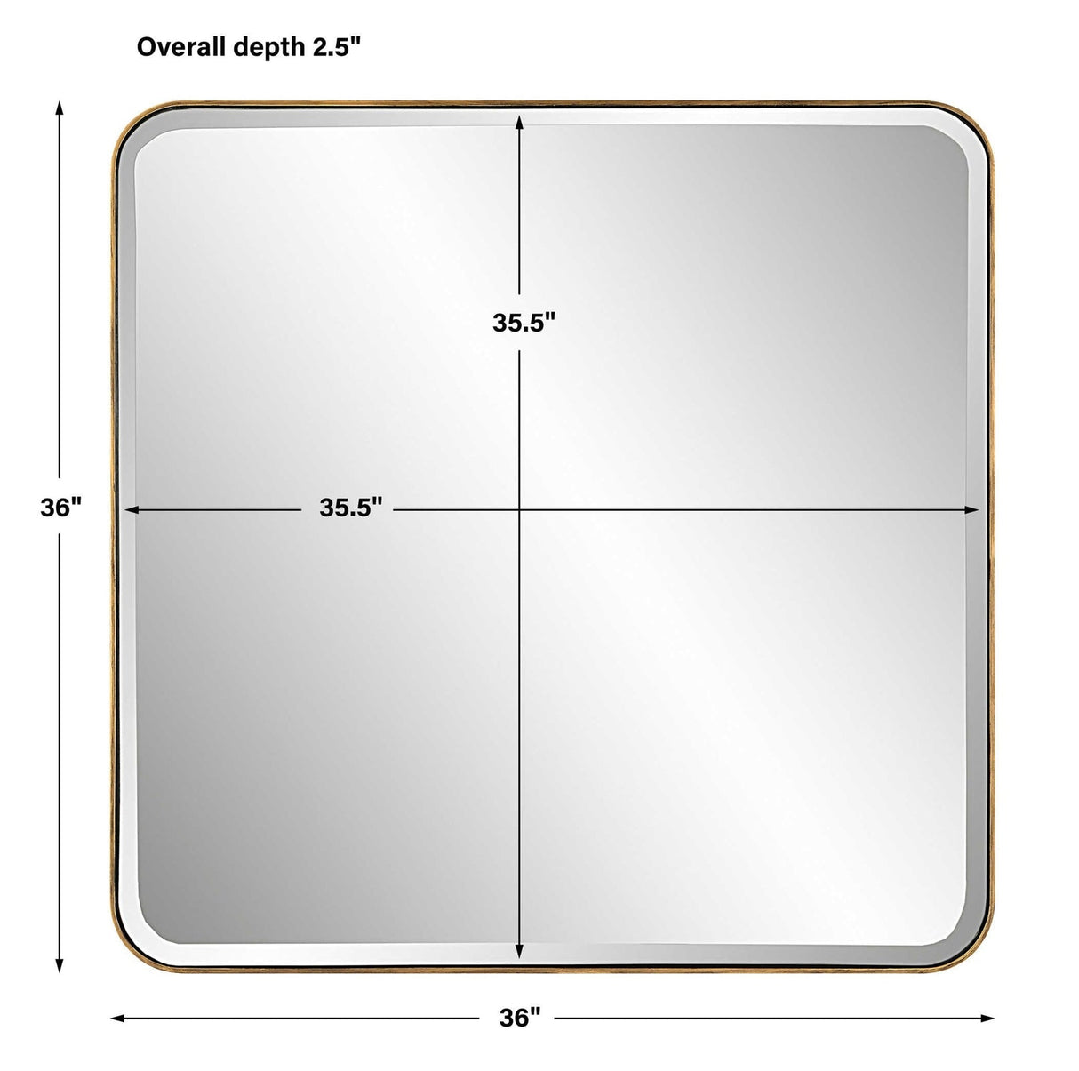 Uttermost Hampshire Square Gold Mirror - Home Elegance USA