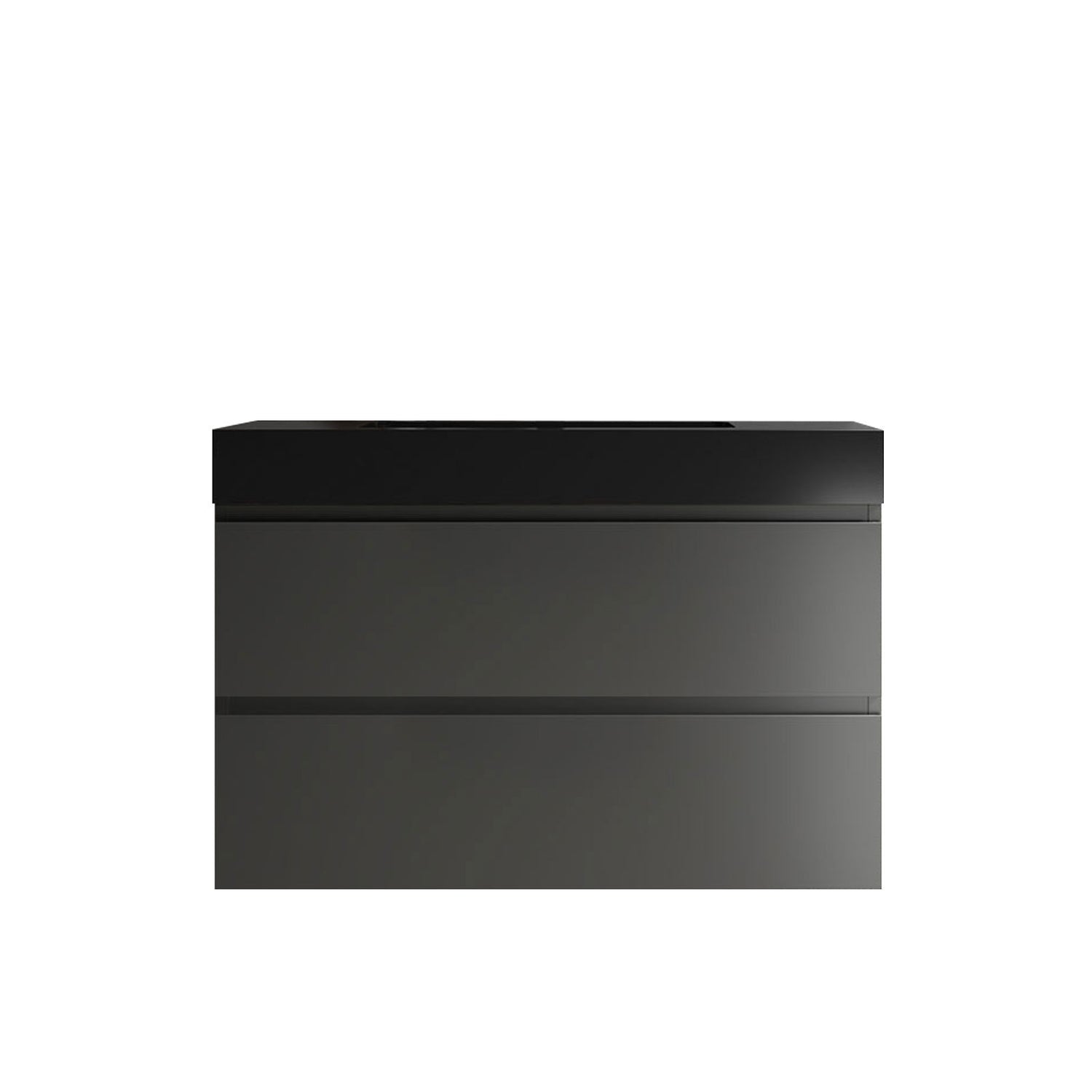 Alice 36" Gray Bathroom Vanity with Sink: Wall - Mounted Floating Vanity, Modern Design | Home Elegance USA