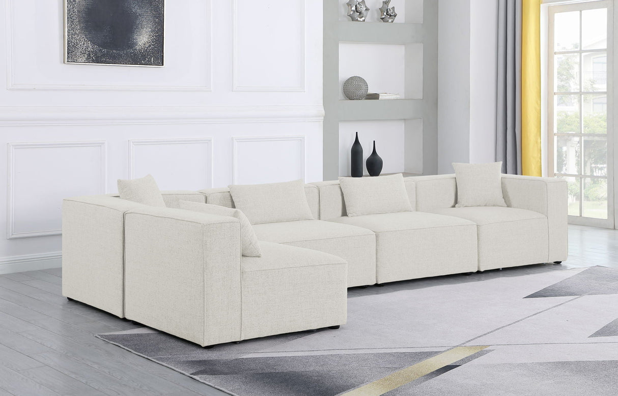 Cube - Modular Sectional 5 Piece - Cream | Home Elegance USA