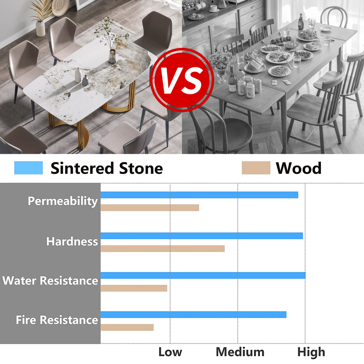 63"Modern artificial stone pandora white curved golden metal leg dining table - 6 people | Home Elegance USA