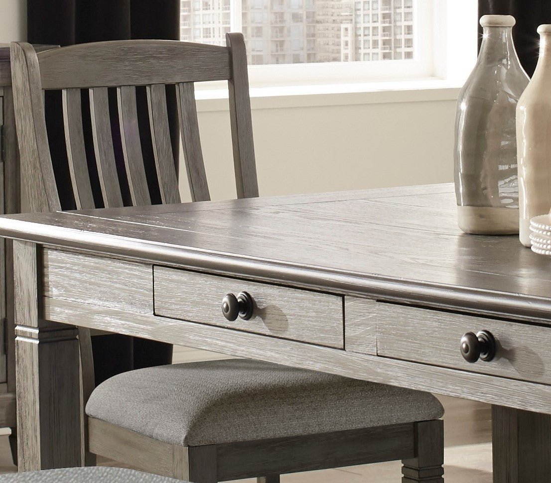 Casual Dining Two-Tone Finish Dining Table of 6 Drawers Rectangular Shape Wooden Furniture - Home Elegance USA