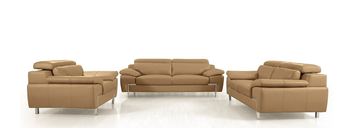 Divani Casa Grange - Modern Camel Leather Sofa Set | VIG | Home Elegance USA