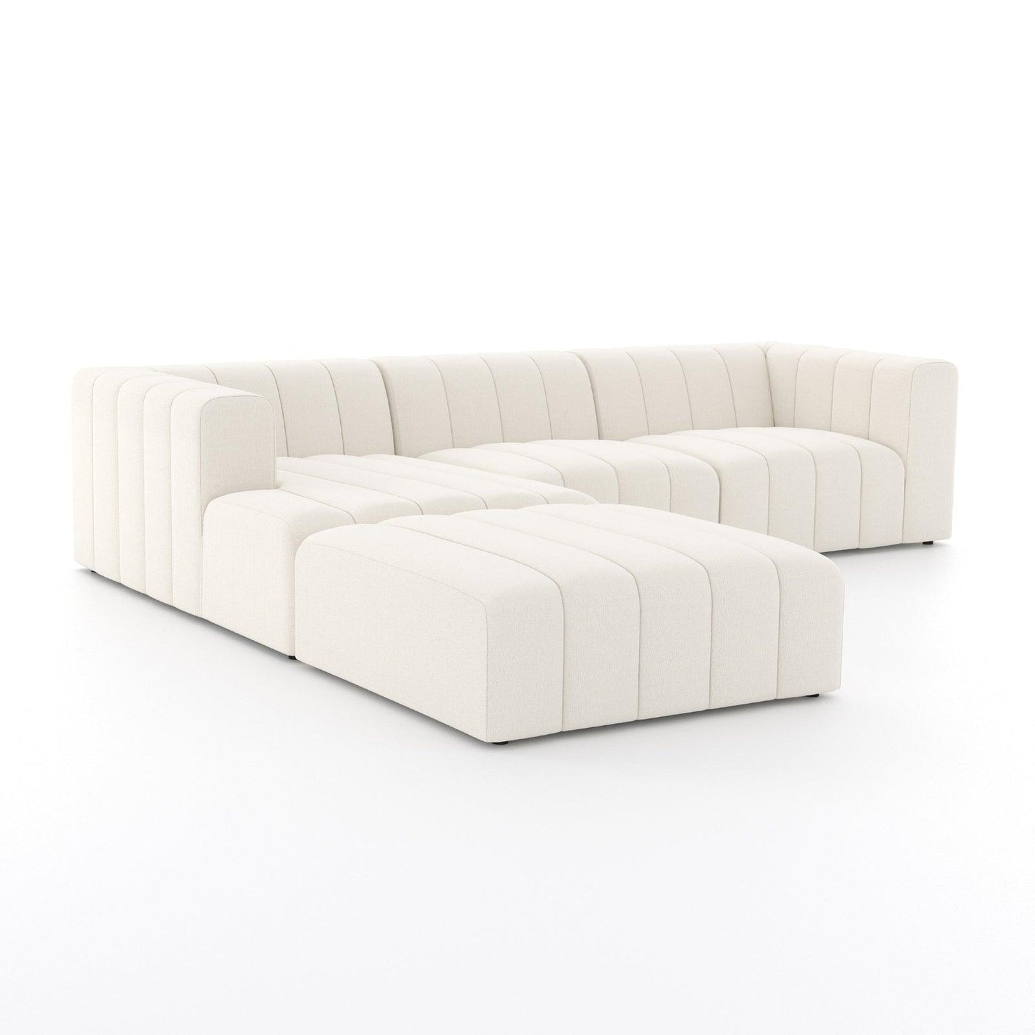 Four Hands Langham Channeled 3 Pc Sectional With Ottoman
