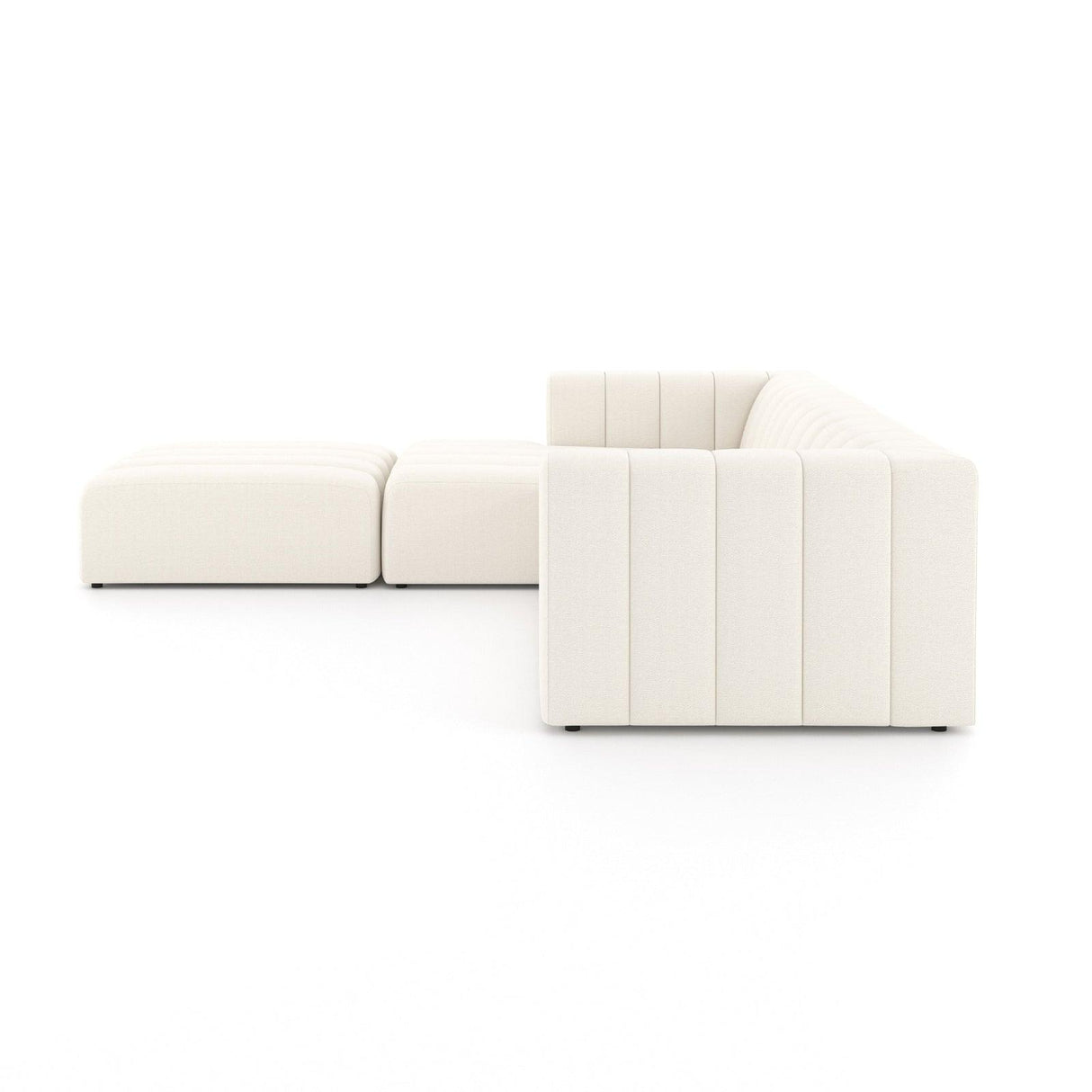 Four Hands Langham Channeled 3 Pc Sectional With Ottoman