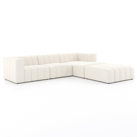 Four Hands Langham Channeled 3 Pc Sectional With Ottoman