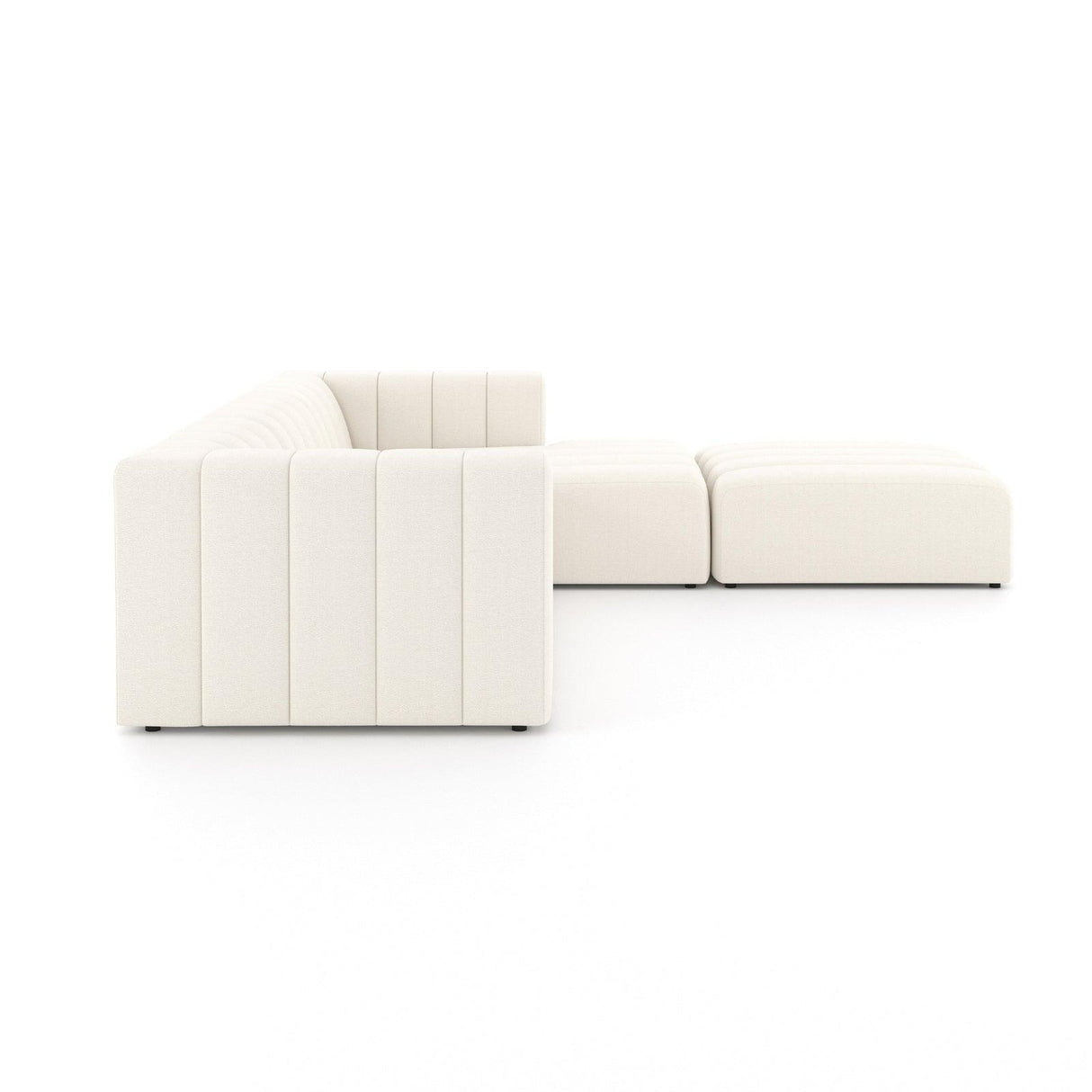 Four Hands Langham Channeled 3 Pc Sectional With Ottoman