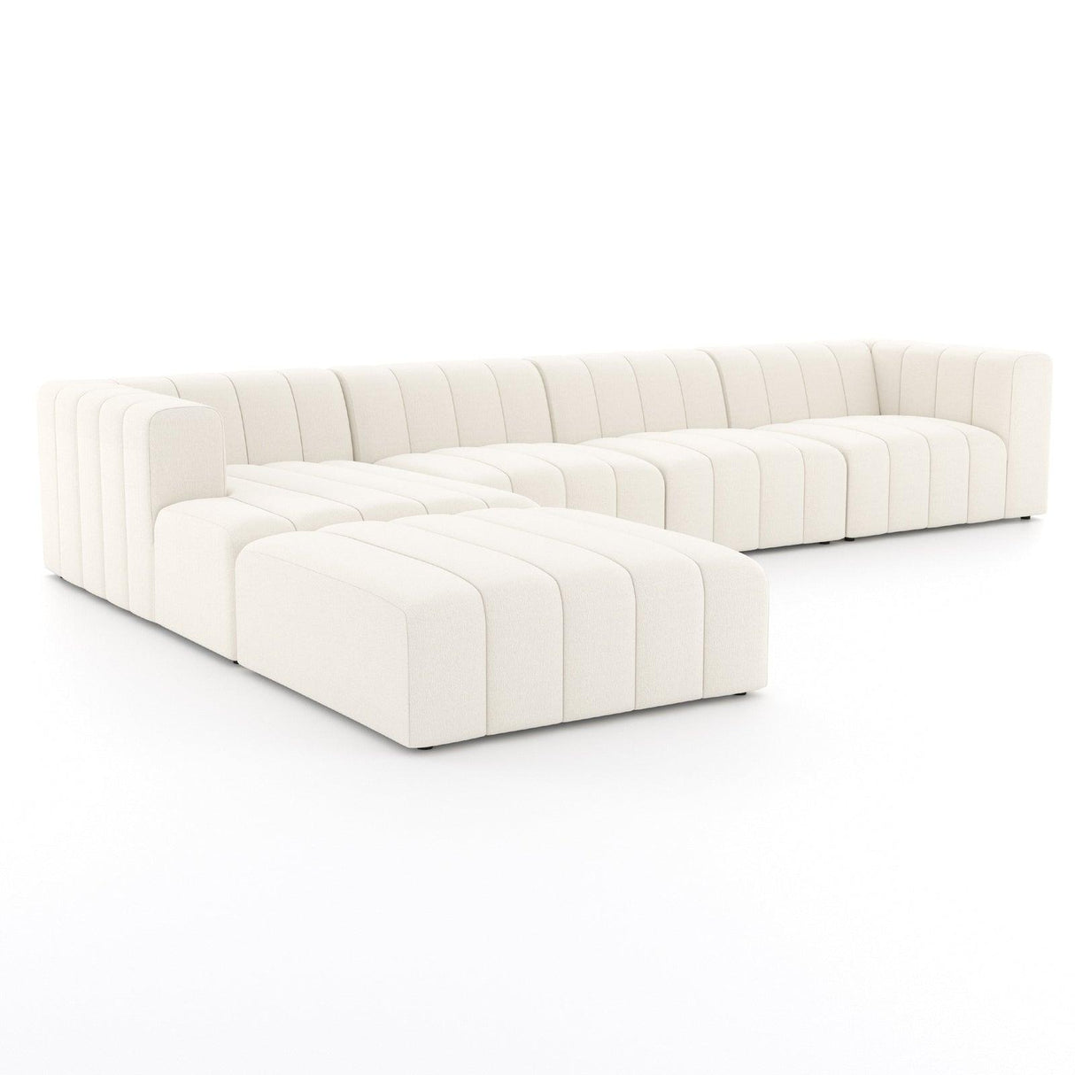Four Hands Langham Channeled 4 Pc Sectional With Ottoman