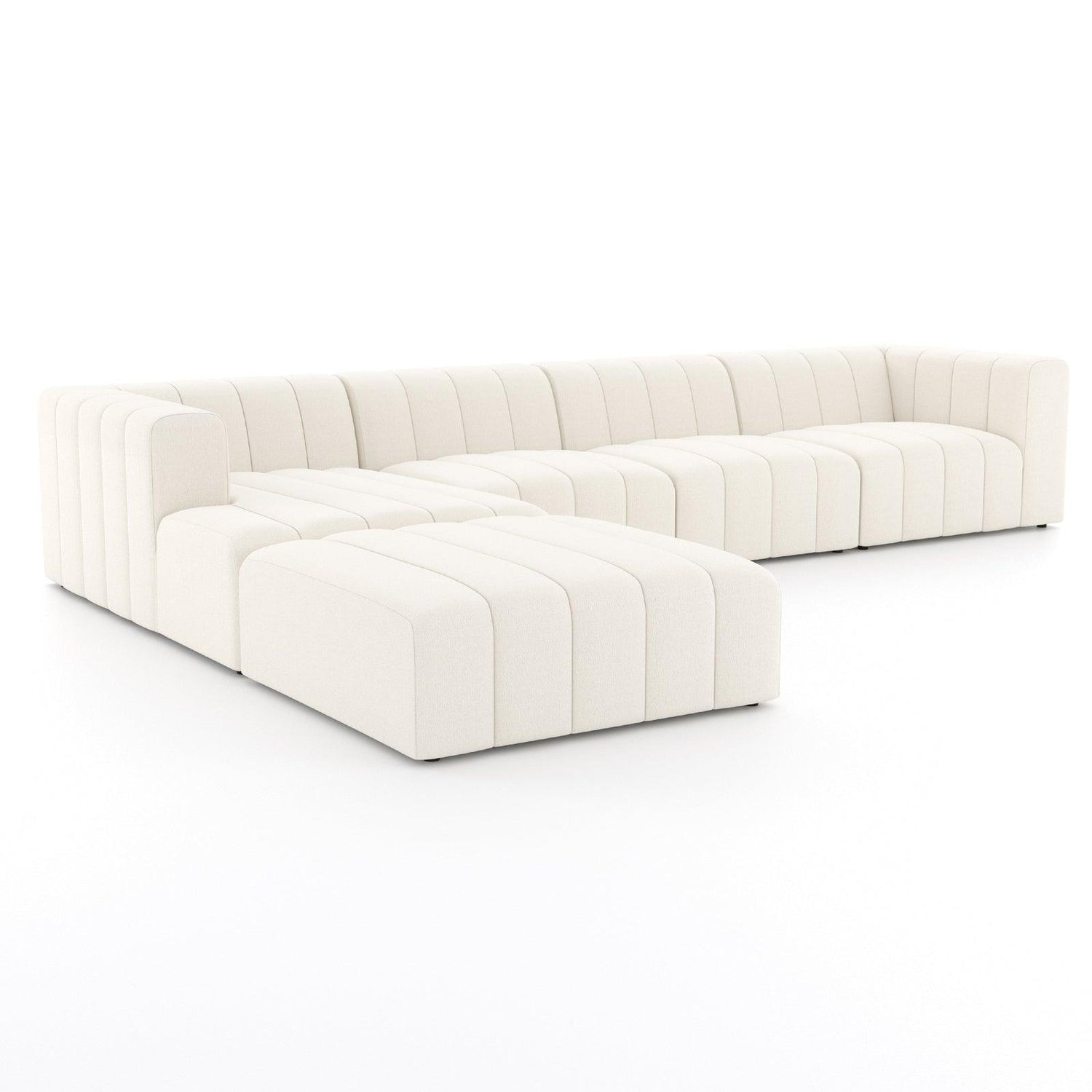Four Hands Langham Channeled 4 Pc Sectional With Ottoman