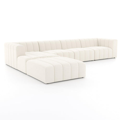 Four Hands Langham Channeled 4 Pc Sectional With Ottoman
