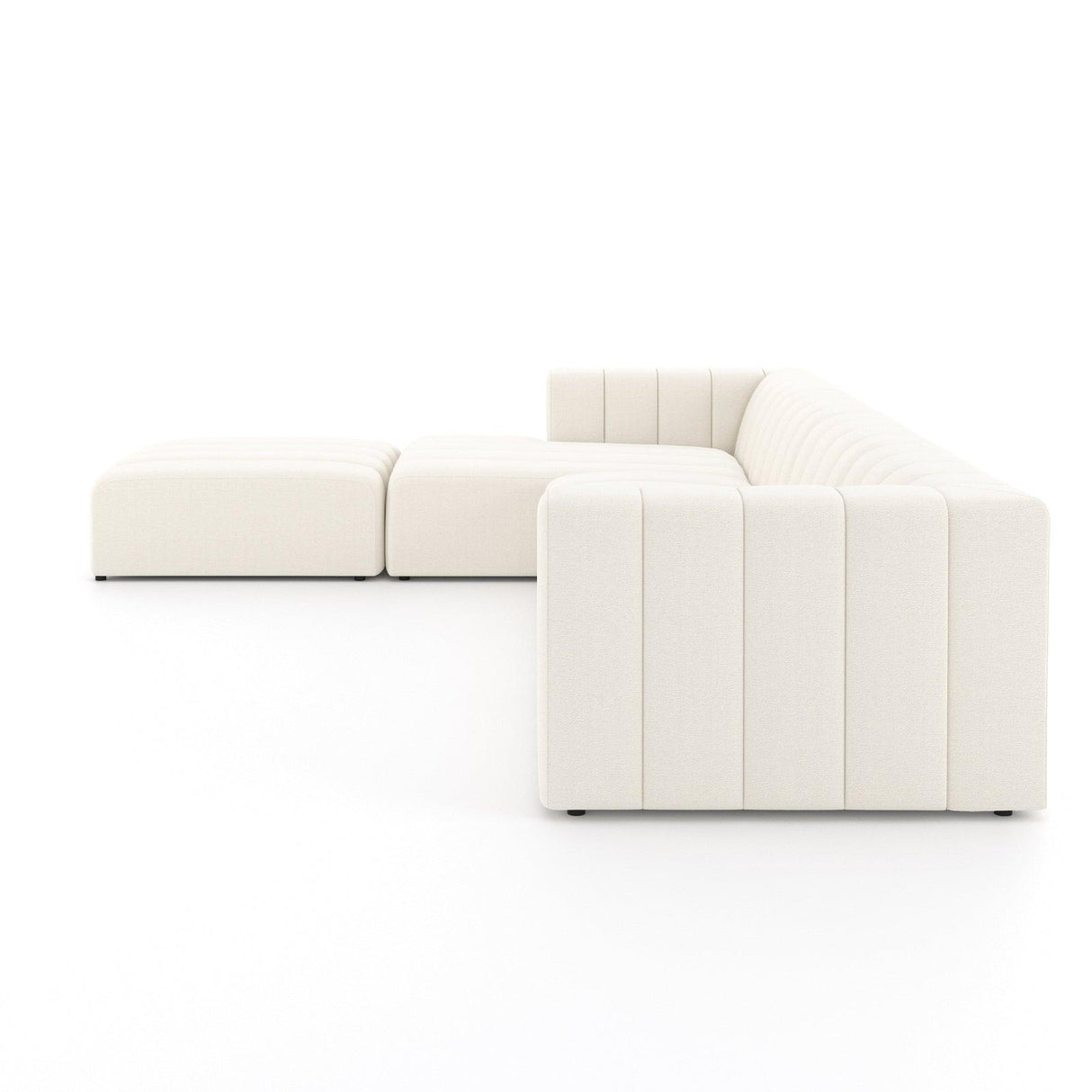 Four Hands Langham Channeled 4 Pc Sectional With Ottoman