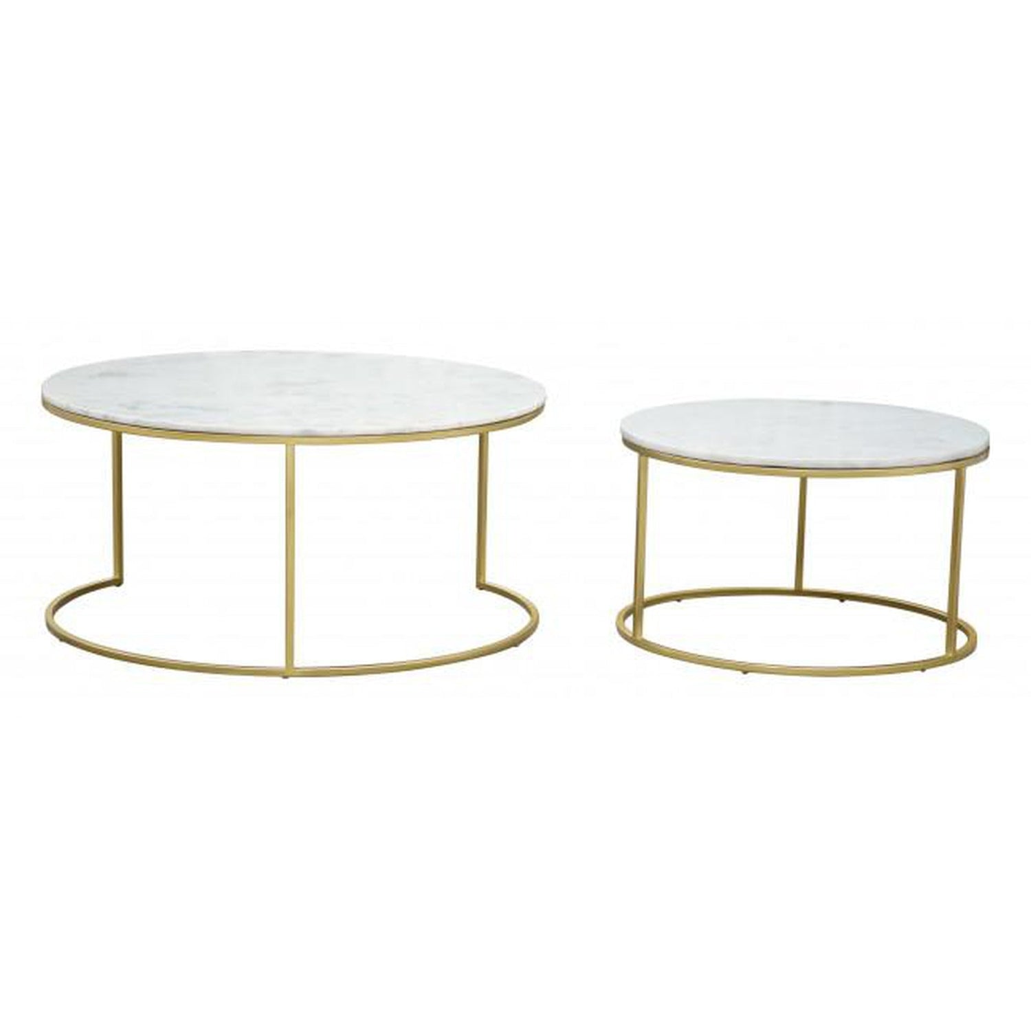 Zuo Daniel Nesting Coffee Table Brass
