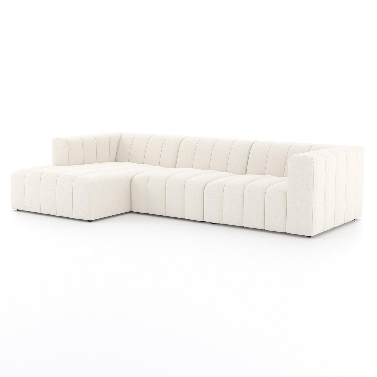 Four Hands Langham Channeled 3 Pc Sectional