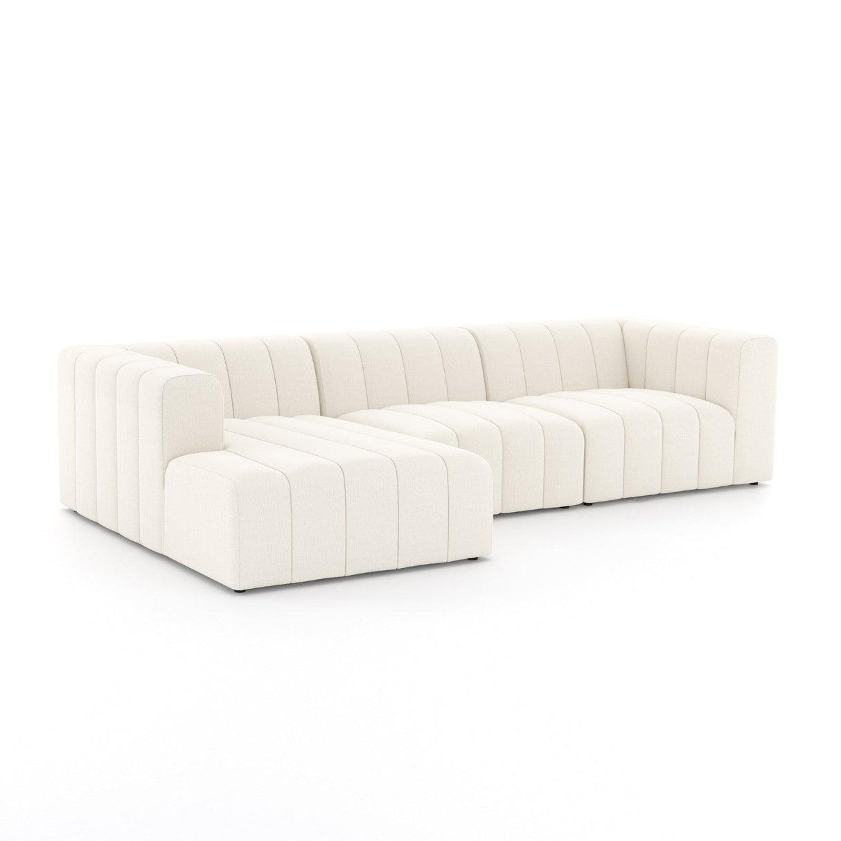 Four Hands Langham Channeled 3 Pc Sectional