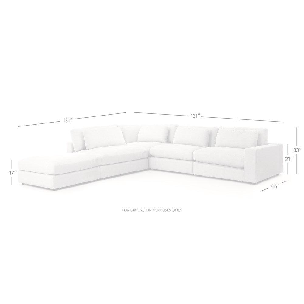 Four Hands Bloor 4 Pc Sectional With Ottoman