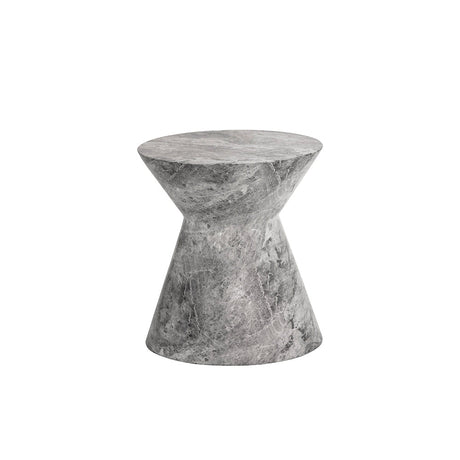 Astley End Table - Marble Look - Grey - Home Elegance USA