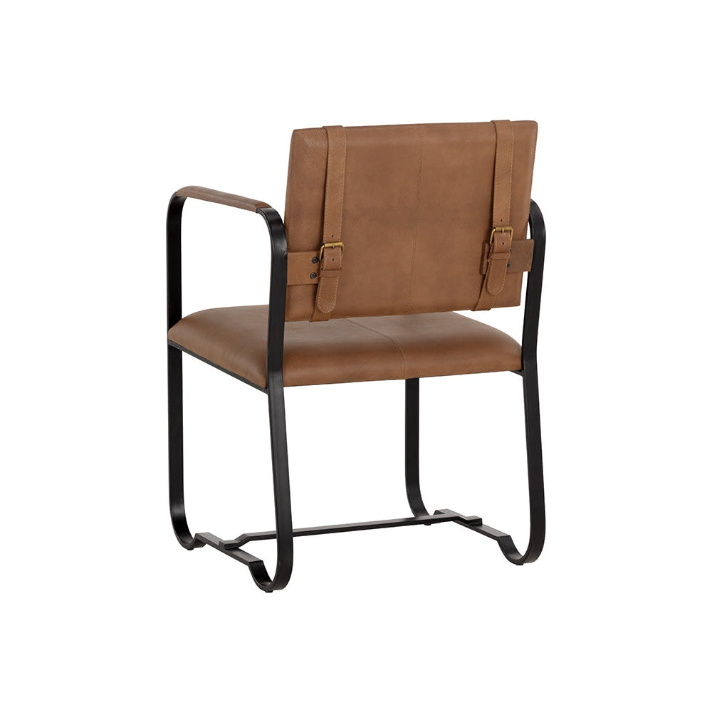 Garrett Office Chair - Cognac Leather - Home Elegance USA