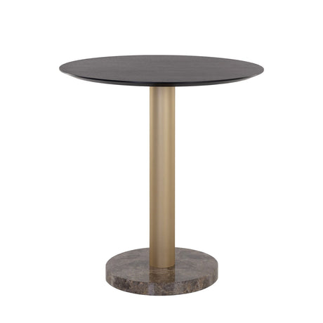 Monaco Counter Table - Gold - Grey Marble / Charcoal Grey - Home Elegance USA