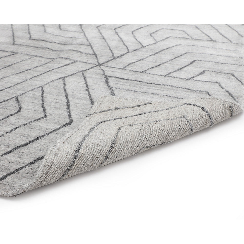 Mazey Hand - Loomed Rug - Grey - Home Elegance USA
