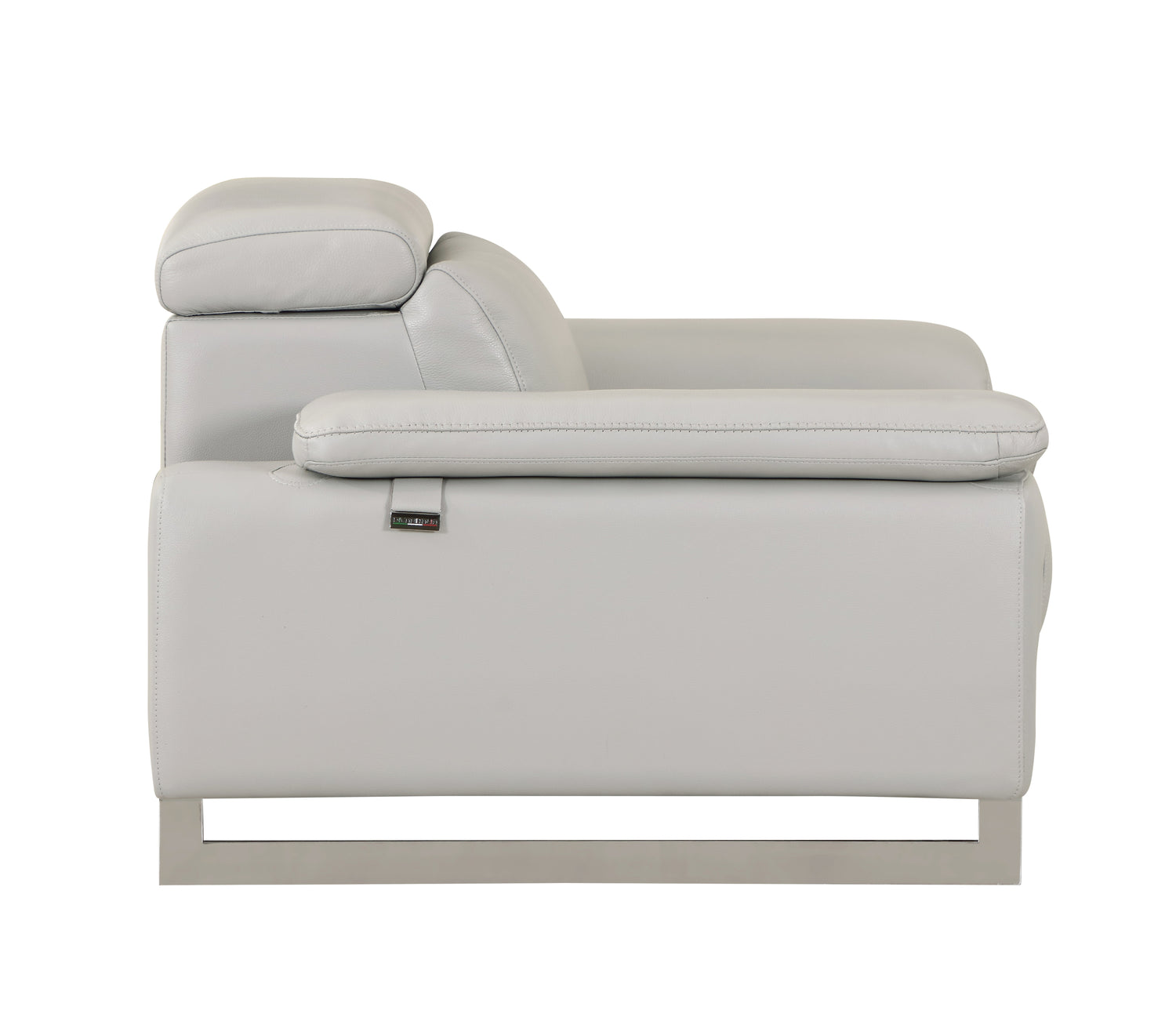Global United Top Grain Italian Leather Loveseat Home Elegance USA