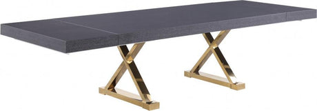 Meridian Furniture - Excel Extendable 2 Leaf Dining Table In Grey Oak Lacquer - 995-T