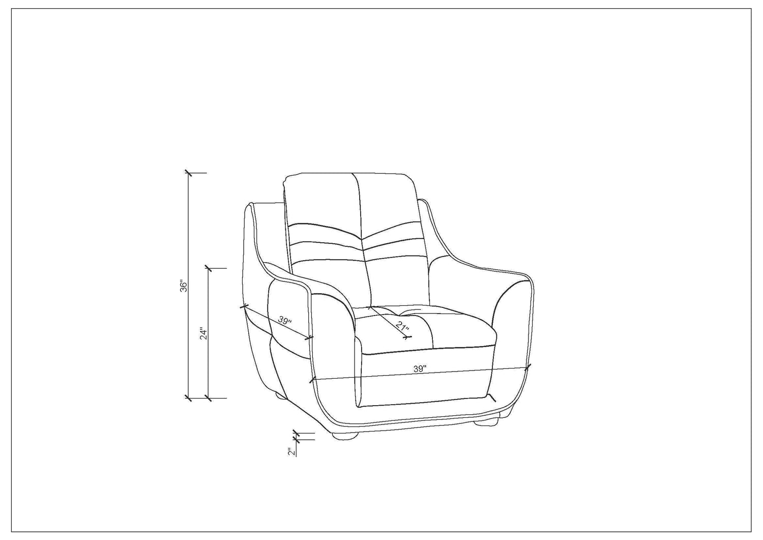 Genuine Leather Chair - Home Elegance USA