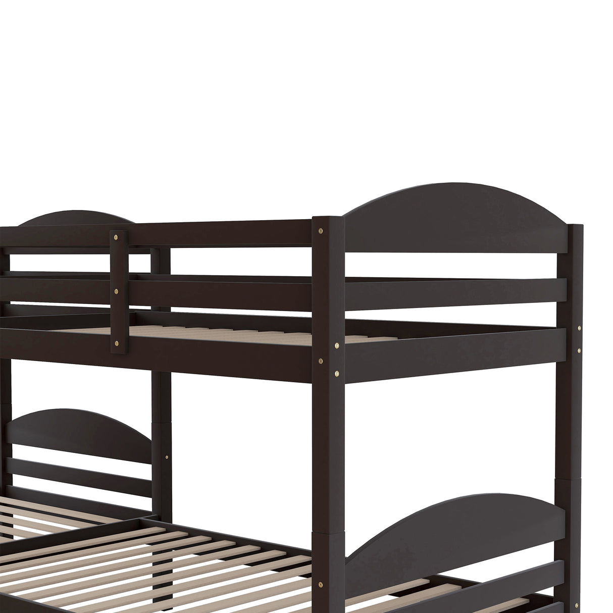 Twin L-Shaped Bunk bed with Trundle-Espresso(OLD SKU:LP000024AAP) - Home Elegance USA