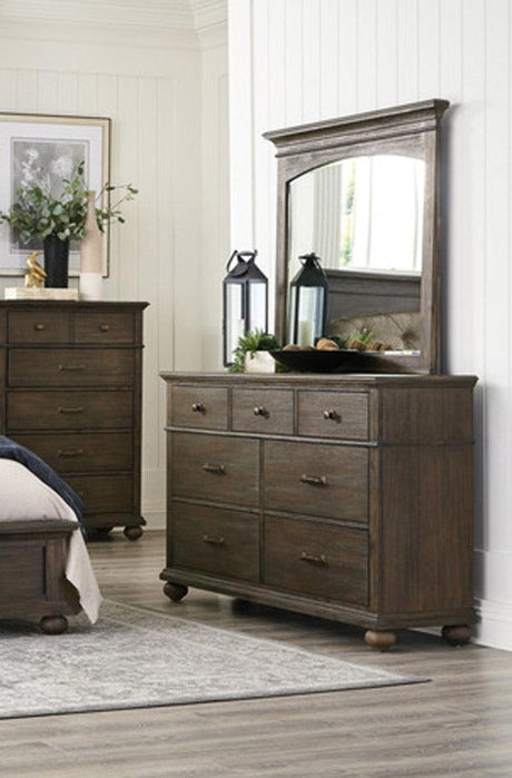 Homelegance - Motsinger Dresser And Mirror In Brown - 1400-Dm